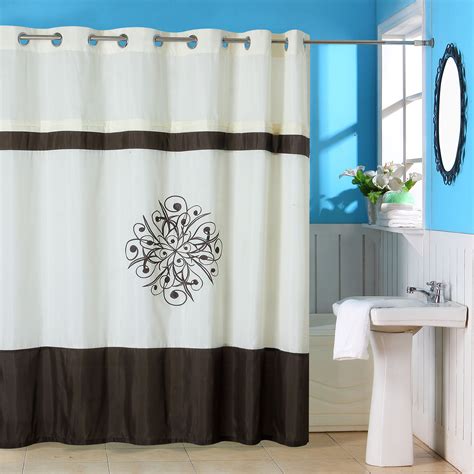 Lavish Home Lewiston Embroidered Shower Curtain W Grommets