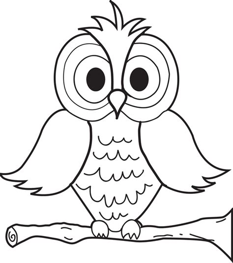 printable owl coloring pages  toddlers