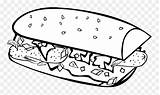 Coloring Pages Food Kids Pinclipart Sandwich Clip sketch template