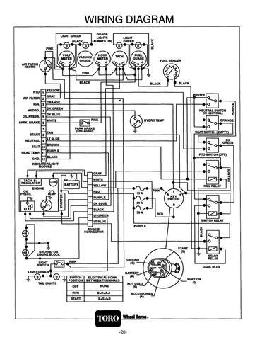 toro wheel horse  wiring diagram