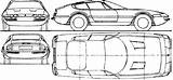 Ferrari Daytona Gtb Blueprints 1968 Coupe sketch template