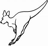 Kangaroo Coloring Pages Clipart Outline Color Kids Leaping Print Kangaroos Drawing Animals Baby Hopping Cliparts Simple Canguro Para Colorear Printable sketch template