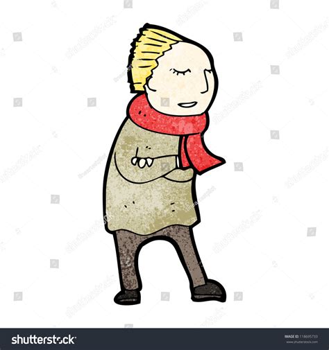 Cartoon Person Cold Weather Stock Vector 118695733