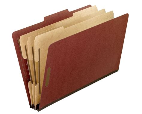 pendaflex classification folders  sections legal brick red