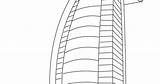 Burj Arab Al Pencil Pages Template Coloring Sketch sketch template