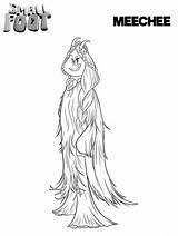 Printable Coloring Pages Meechee Smallfoot Characters Adults Kids sketch template