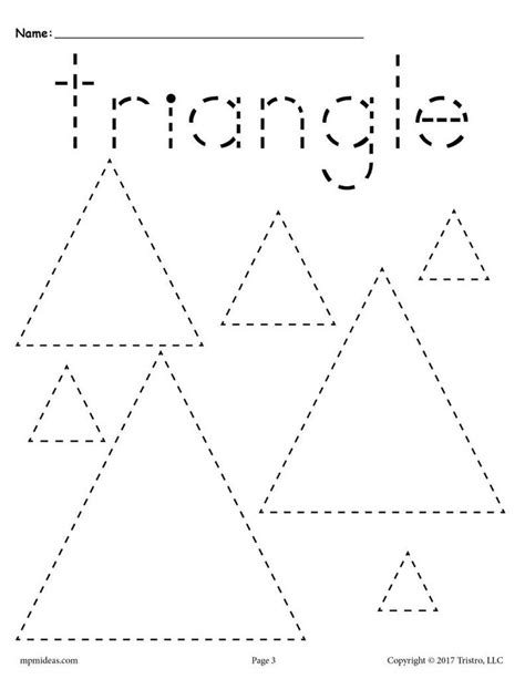 shapes tracing worksheets multiple shapes   sizes  trace