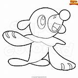 Popplio Supercolored Propiedad Reinterpretación sketch template