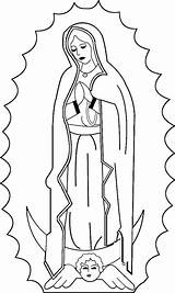 Guadalupe Coloring Virgen Mary Lady Pages La Catholic Virgin Mother Color Clipart Drawing Kids Rosa Printable Maria Para Dibujos Colorear sketch template