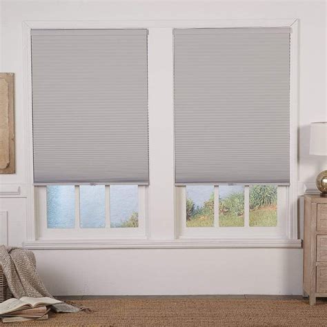 cordless blackout cellular shade sterling gray   long     wide sterling