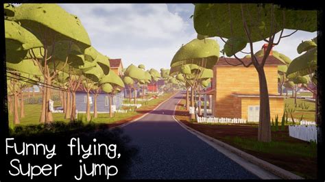 Funny Flying Super Jump Hello Neighbor Youtube