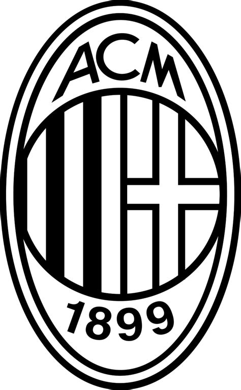 ac milan logo black  white brands logos