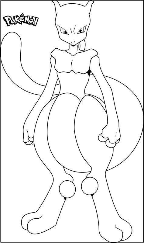 fun mega mewtwo  coloring sheet  kids   pokemon coloring