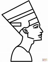 Nefertiti Egyptian Coloring Ancient Pages Egypt History Drawing Queen Cat Printable Hatshepsut Draw Mummy Color Getdrawings Getcolorings sketch template