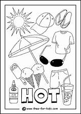 Weather Pages Kids Coloring Hot Colouring Summer Safety Cold Printable Drawing Sun Preschool Sheets Activities Activity School Kinder Children Ausmalen sketch template