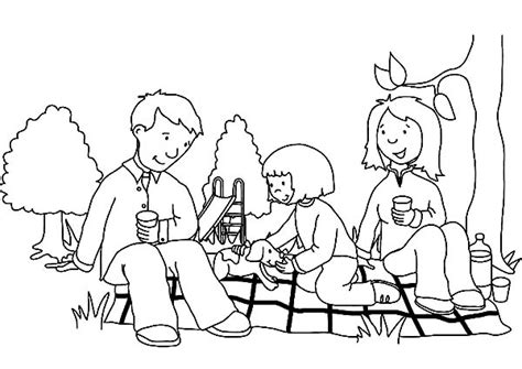 family picnic   parent coloring pages netart