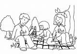 Picnic Family Coloring Pages Parent Drawing Printable Color Families Netart Teddy Kid Lds sketch template