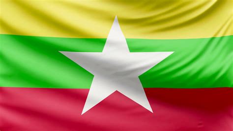 realistic beautiful myanmar flag  motion background storyblocks