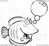 Butterflyfish Talking Clipart Cartoon Outlined Coloring Vector Cory Thoman Royalty sketch template