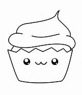 Kawaii Coloring Pages Cupcake Clipartmag sketch template