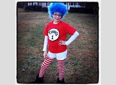 Dr Seuss Thing 1 Amp 2 Blue Costume Wig Adult New One Size