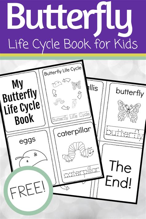 butterfly life cycle printable book fun learning