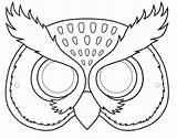Mask Owl Masks Kids Craft Printable Animal Template Outline Crafts Bird Coloring Face A4 Wolf Pages Pattern Preschool Colour Maskara sketch template