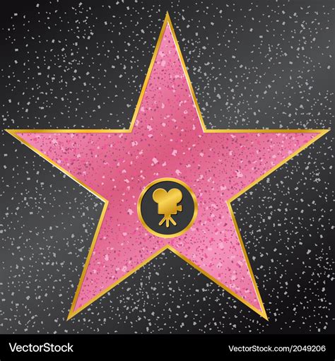 star hollywood walk  fame royalty  vector image