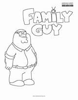 Coloring Guy Family Griffin Peter Pages Sheets sketch template