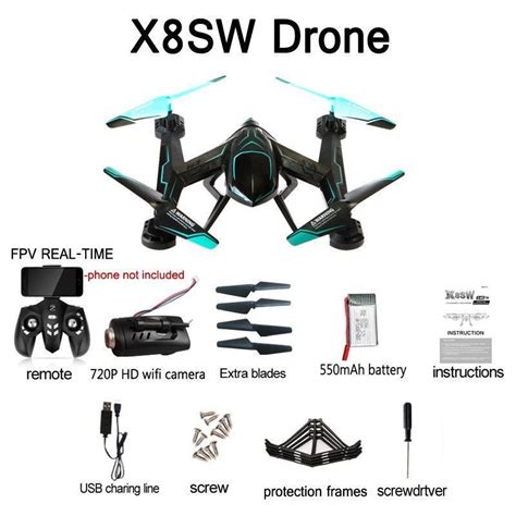 p fpv drone xsw rc quadcopter helicopter  ch  axis quadricopter drones  add real