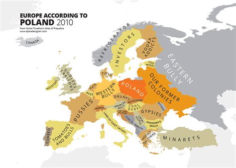 31 funny maps of national stereotypes and how people view