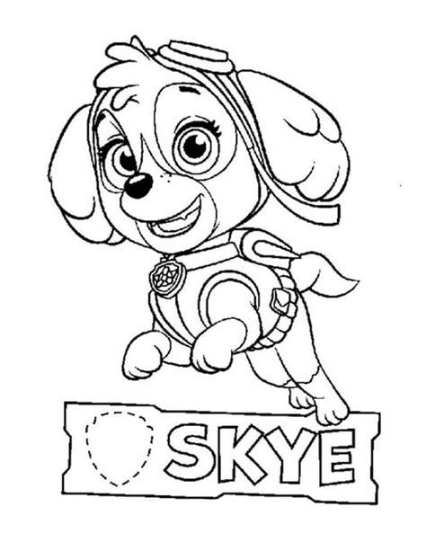 skye paw patrol coloring page  print  color