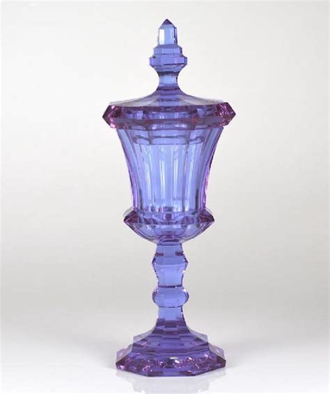 Moser Alexandrite Glass Covered Vase Jan 31 2017 A H Wilkens