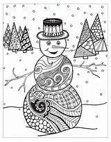 Coloring Winter Pages Snowman Printable Wonderland Sheet Scene Adult Rocks Christmas Zendoodle Macmillan Kids Adults Sheets Colouring Books Color Animals sketch template