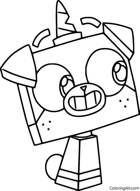 smiling puppycorn coloring page coloringall