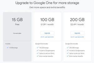 google drive pricing nsolve