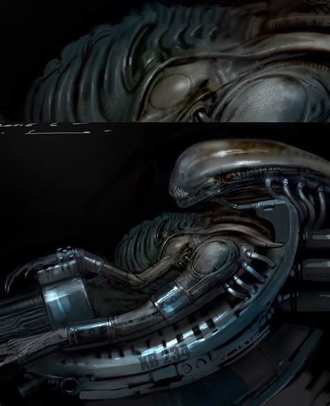 artist shares wild concept art  mysterious unmade alien film