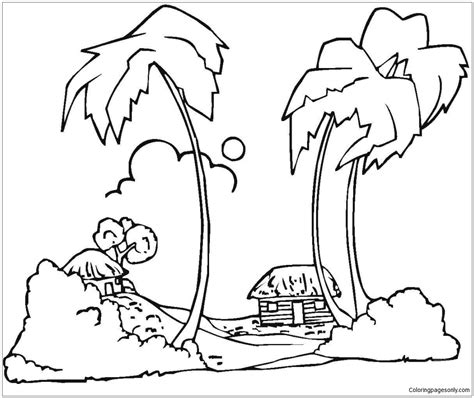 hawaii beaches coloring page  printable coloring pages