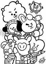 Bt21 Coloring Raskrasil Cooky Chibi sketch template