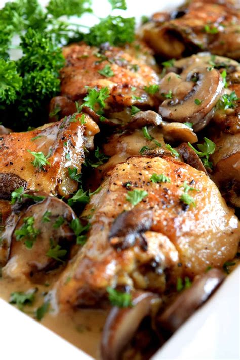 Creamy Mushroom Sauce Baked Chicken Lord Byrons Kitchen