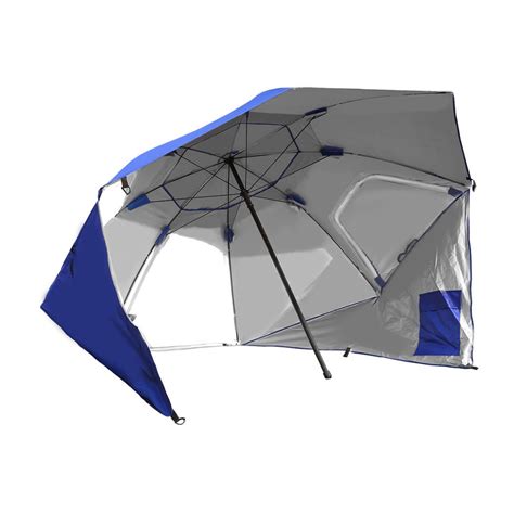 outdoor umbrella beach umbrellas sun shade weather patio garden shelter  blue camping