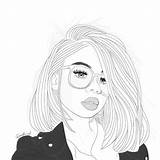 Girl Drawing Drawings Outline Line Tumblr Ghetto Girls Outlines Da People Draw Coloring Pages Disegni Instagram Favim Cool Aesthetic Paintingvalley sketch template