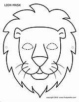 Lion Mask Printable Coloring Firstpalette Templates Pages sketch template