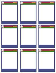 baseball card templates  blank printable customize baseball
