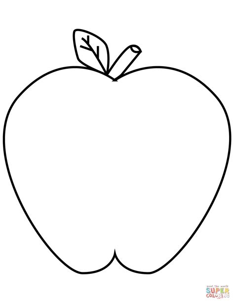 green apple coloring page  printable coloring pages