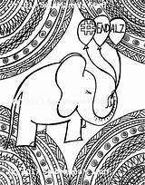 Alzheimer Endalz Elephant sketch template