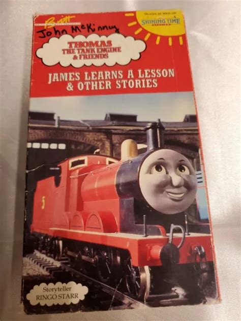 thomas  tank engine james learns  lesson  stories vhs