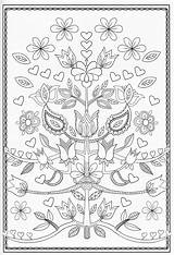 Coloring Pages Scandinavian Embroidery Patterns Book Floral Adult Jacobean Pattern Coloriages Sheets Ak0 Cache Printable Print Mandala Coloriage Folk Books sketch template