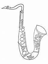 Saxophone sketch template