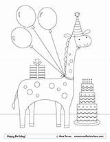 Coloring Pages Happy Birthday Personalized Seven Nina Getcolorings sketch template